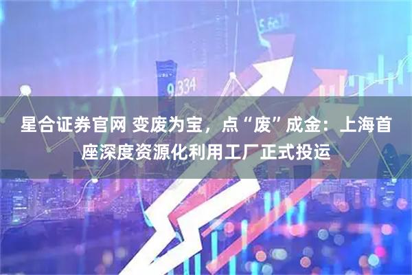 星合证券官网 变废为宝,点“废”成金:上海首座深度资源化利用工厂正式投运
